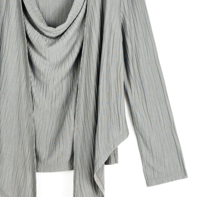 Soft Pleat Knit - 2pc Cardigan & Cowl Tank Twinset - Olive - Final Sale | Clara Sunwoo New