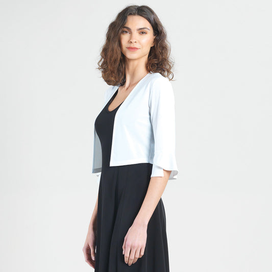 Tulip Cuff Shrug - White - Limited Sizes | Clara Sunwoo Premium