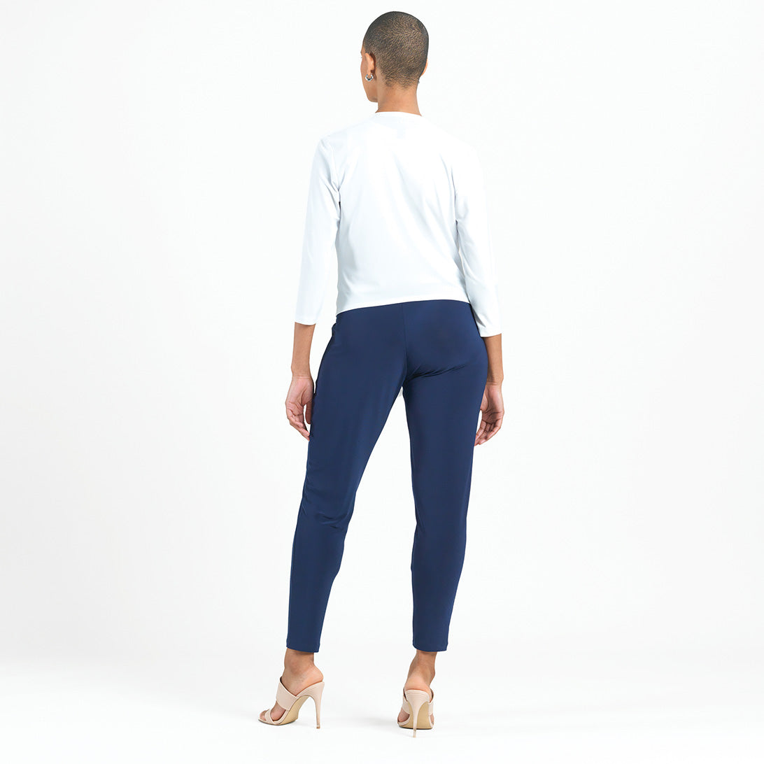 Modern Tie Front Cardigan - White | Clara Sunwoo Essential