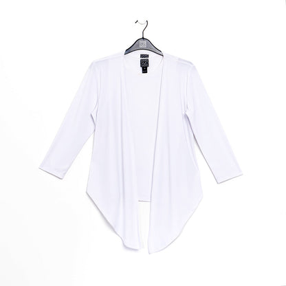 Modern Tie Front Cardigan - White | Clara Sunwoo Essential