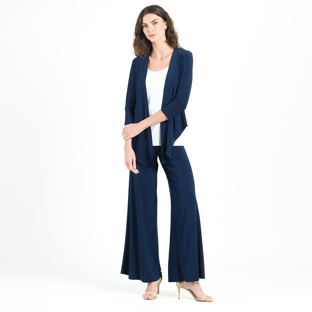 Modern Tie Front Cardigan - Navy | Clara Sunwoo Quality