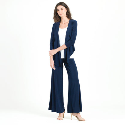 Modern Tie Front Cardigan - Navy | Clara Sunwoo Quality