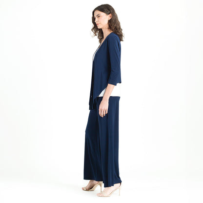 Modern Tie Front Cardigan - Navy | Clara Sunwoo Quality