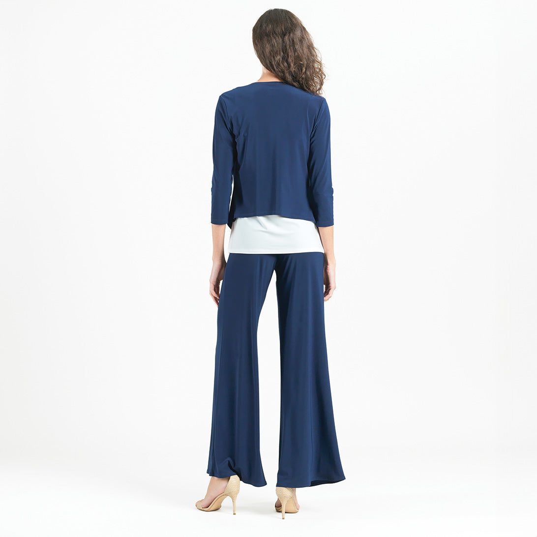 Modern Tie Front Cardigan - Navy | Clara Sunwoo Quality