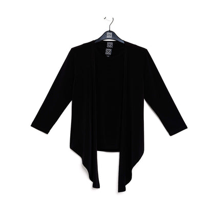 Modern Tie Front Cardigan - Black | Clara Sunwoo Discount