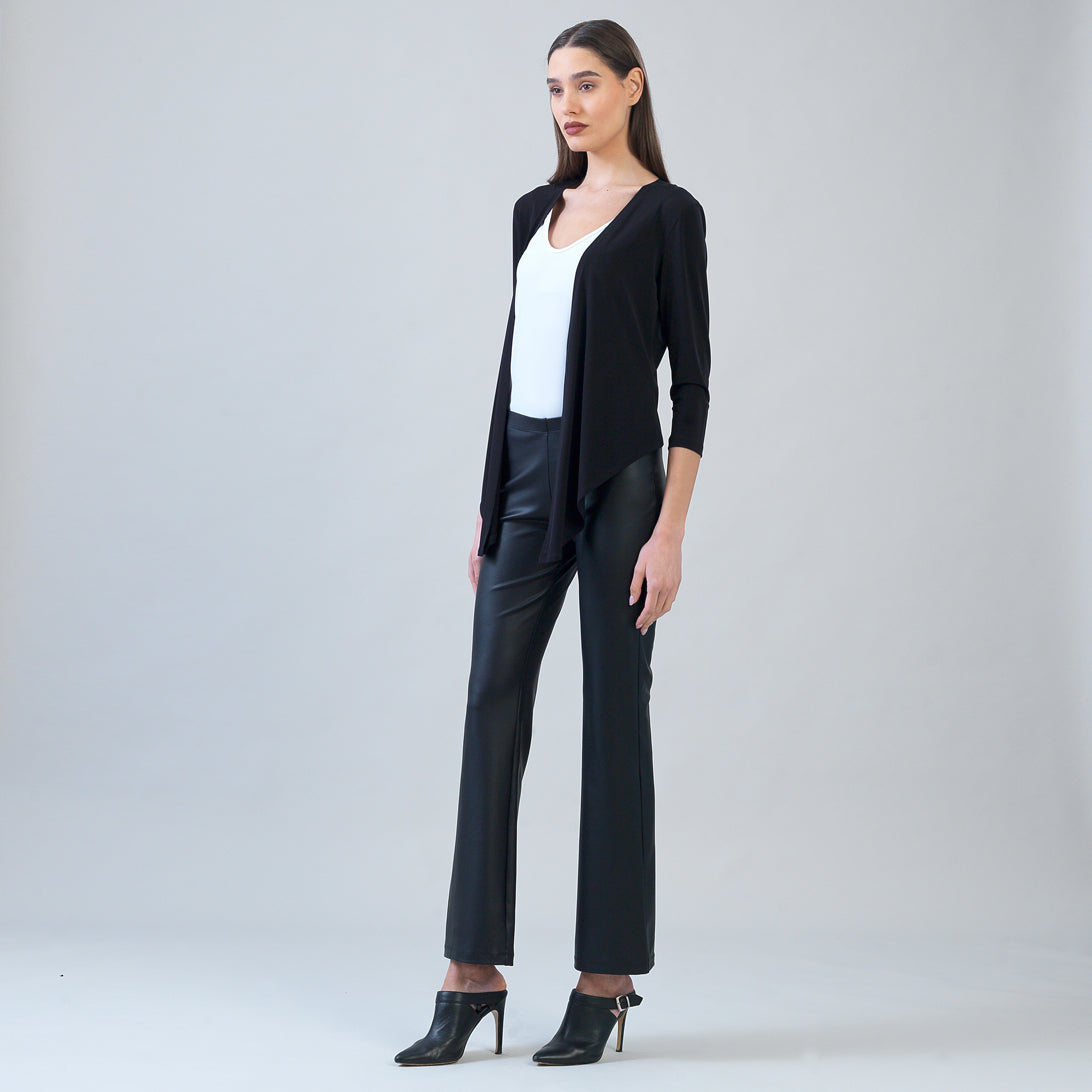 Modern Tie Front Cardigan - Black | Clara Sunwoo Discount