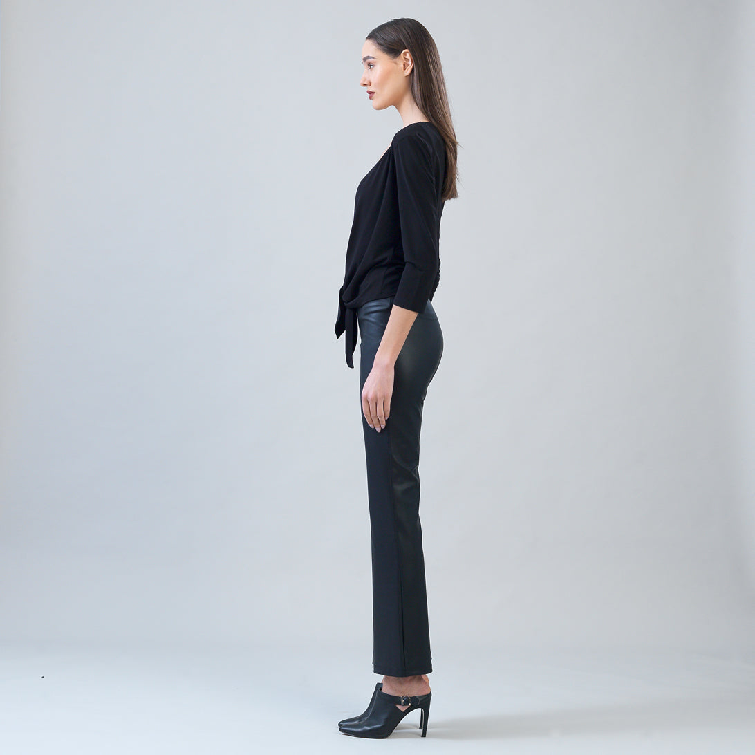 Modern Tie Front Cardigan - Black | Clara Sunwoo Discount
