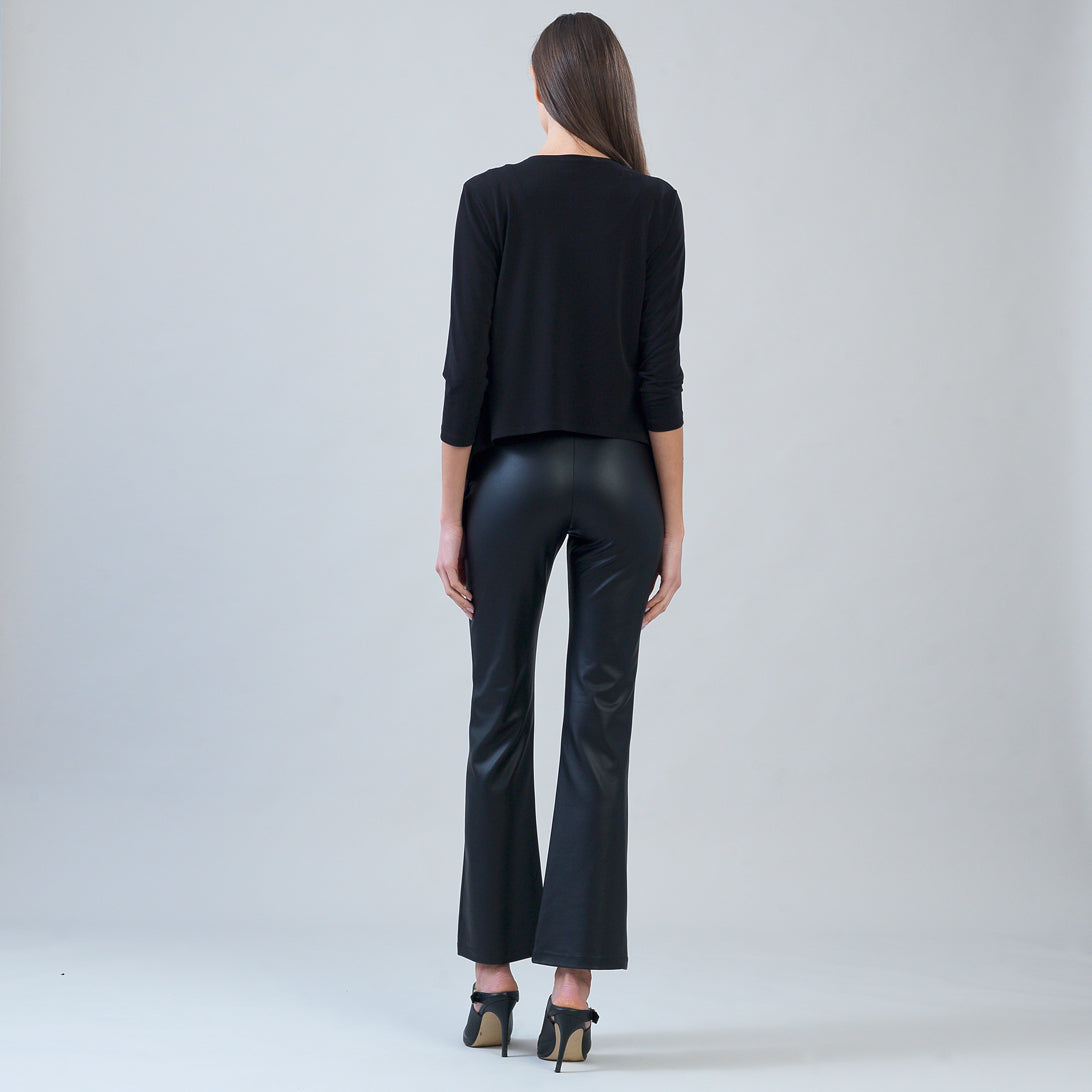 Modern Tie Front Cardigan - Black | Clara Sunwoo Discount