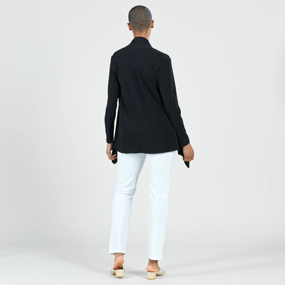 Drape Tunic Cardigan - Black | Clara Sunwoo Great Value
