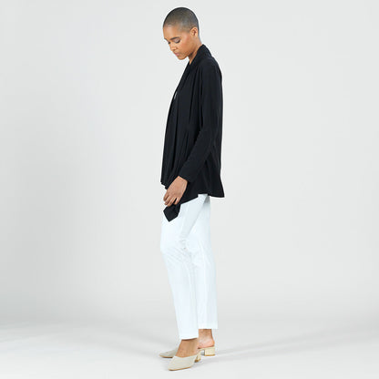 Drape Tunic Cardigan - Black | Clara Sunwoo Great Value