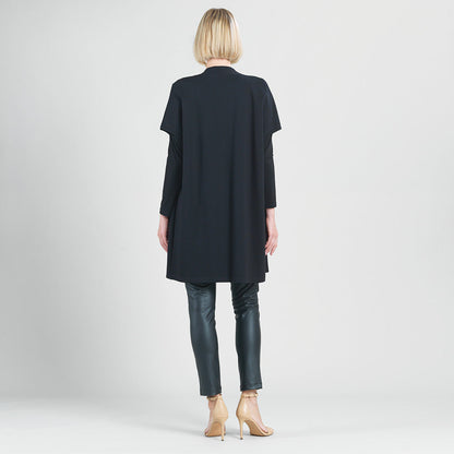 Ponte Knit - Cap Sleeve Pocket Vest - Black - Final Sale | Clara Sunwoo Discount