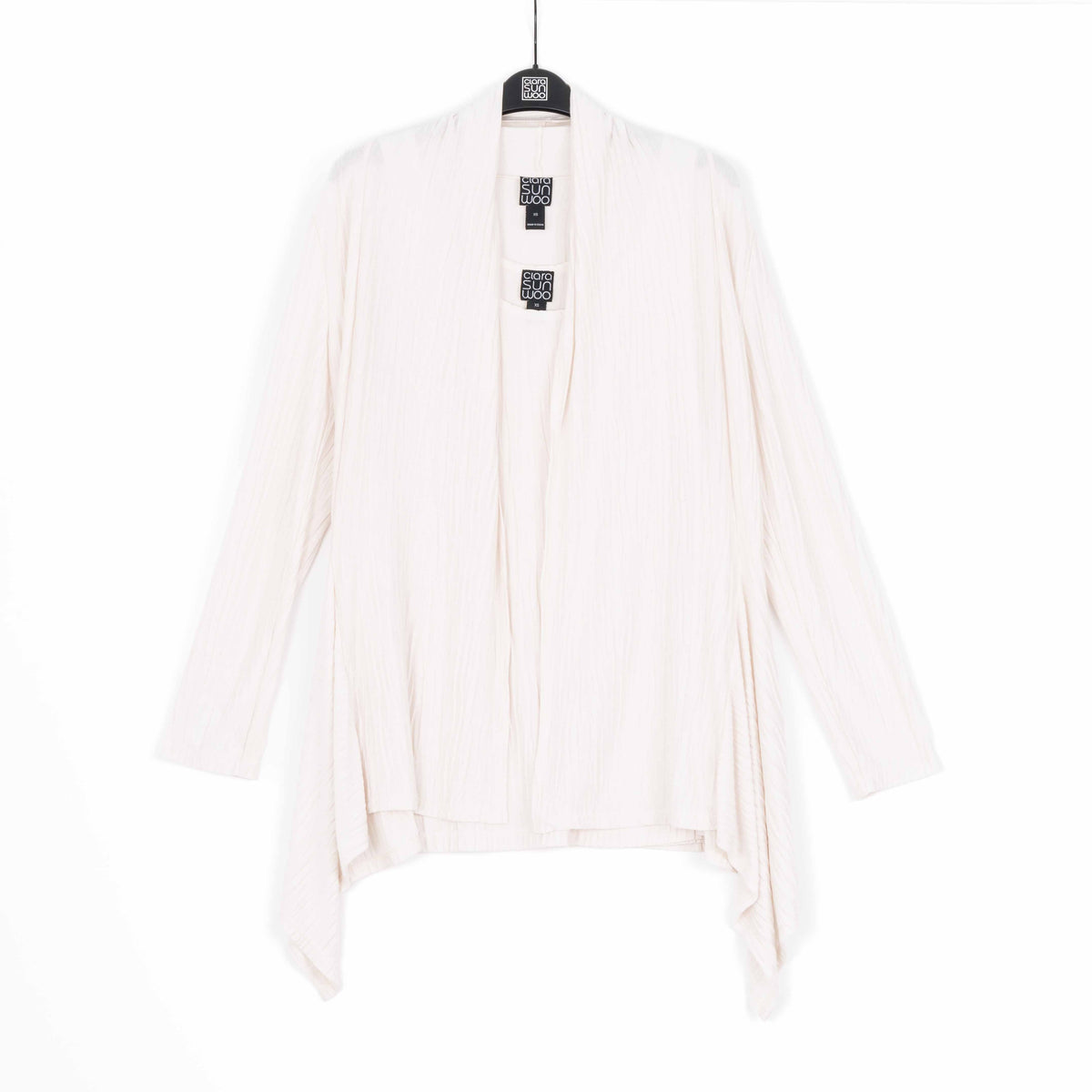 Soft Pleat Knit - Cardigan & Tank Twinset - Ivory - Final Sale! | Clara Sunwoo Featured