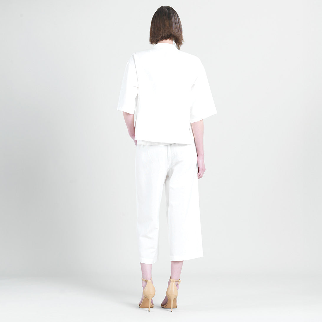 Linen Knit - Hi-Low Pocket Cardigan Jacket - Ivory - Final Sale! | Clara Sunwoo Latest