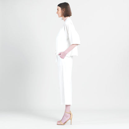 Linen Knit - Hi-Low Pocket Cardigan Jacket - Ivory - Final Sale! | Clara Sunwoo Latest