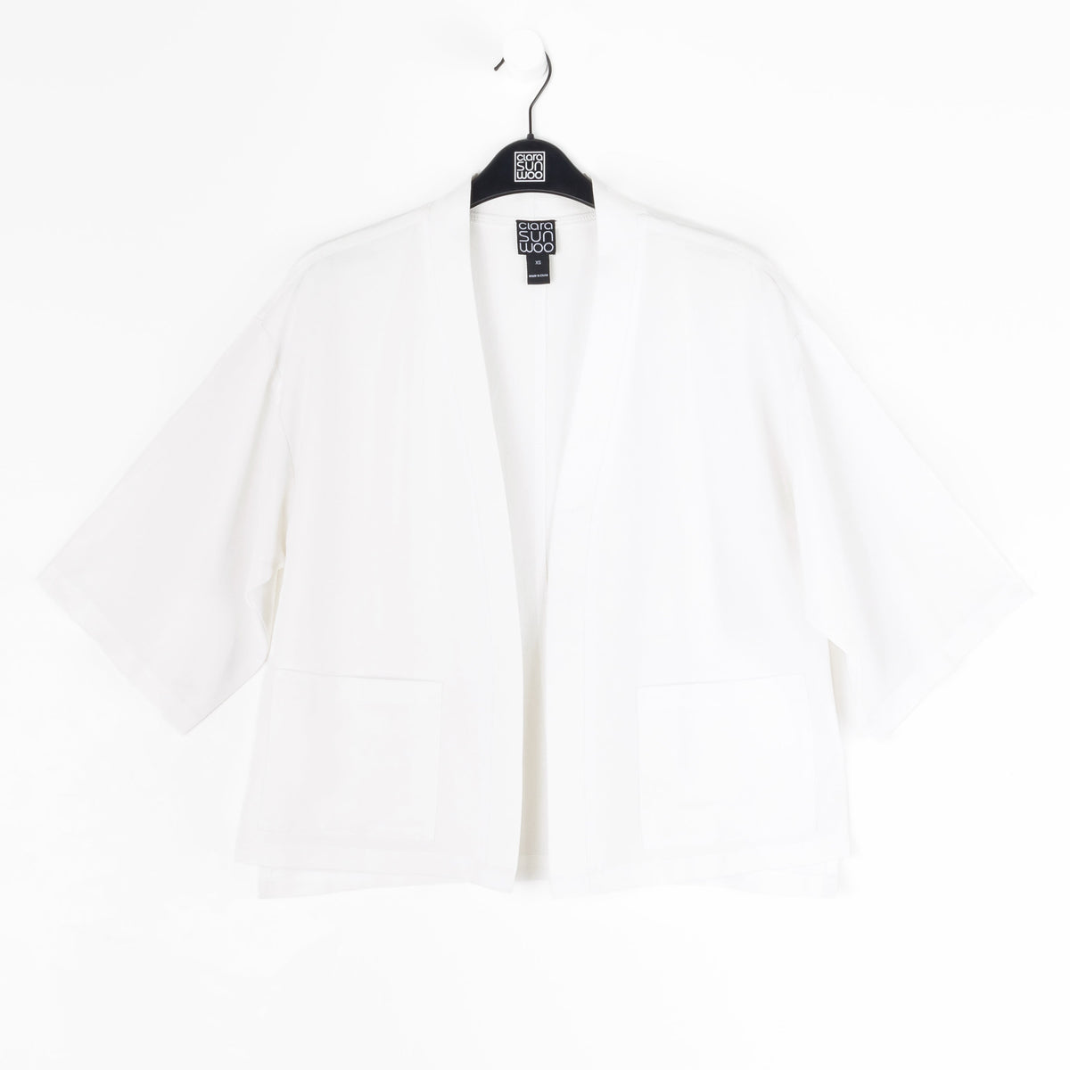 Linen Knit - Hi-Low Pocket Cardigan Jacket - Ivory - Final Sale! | Clara Sunwoo Latest