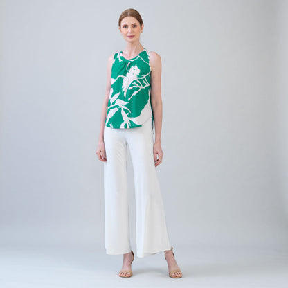 U-Neck Curved Hi-Low Tank - Floral Branch - Final Sale! | Clara Sunwoo New