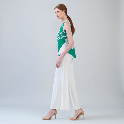 U-Neck Curved Hi-Low Tank - Floral Branch - Final Sale! | Clara Sunwoo New