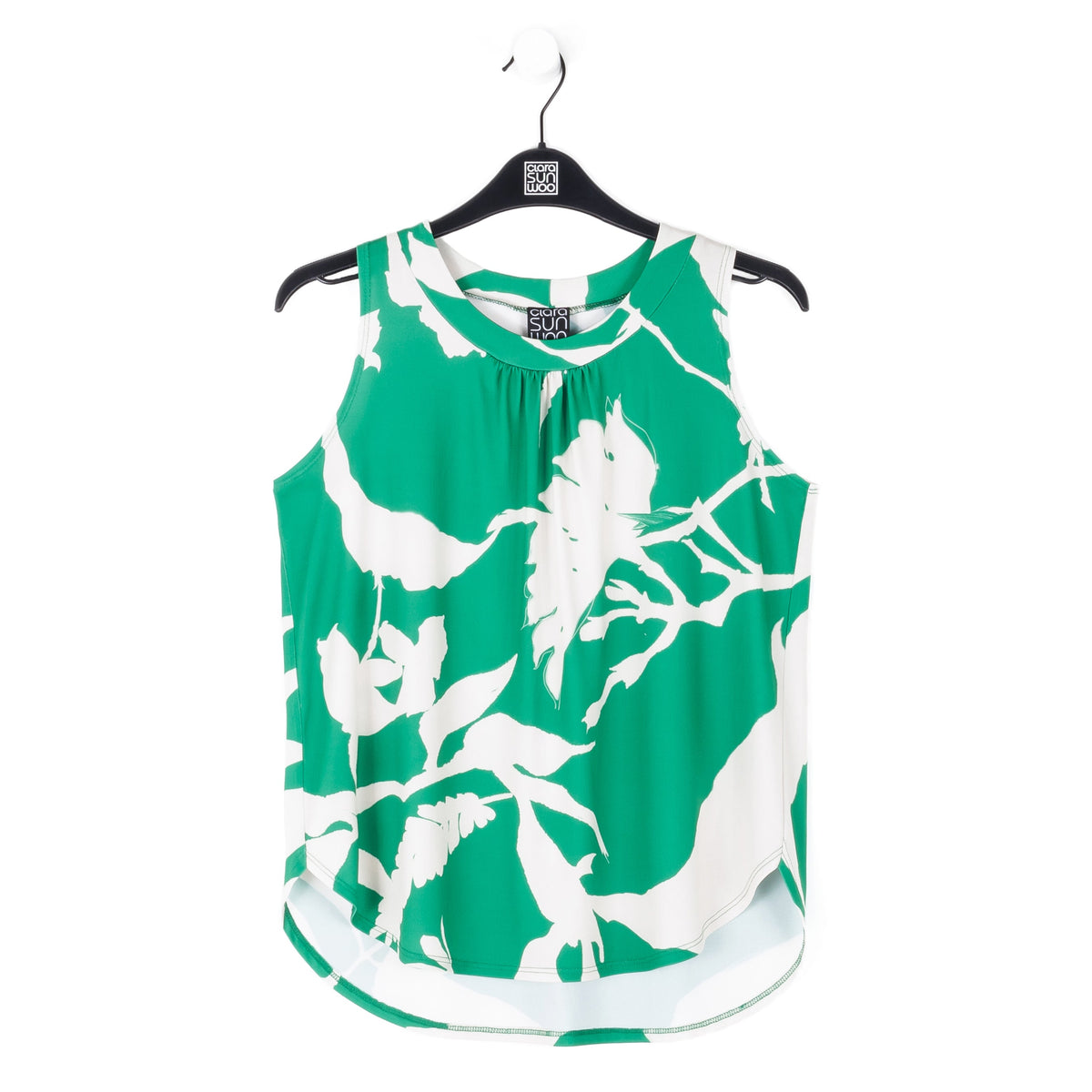 U-Neck Curved Hi-Low Tank - Floral Branch - Final Sale! | Clara Sunwoo New