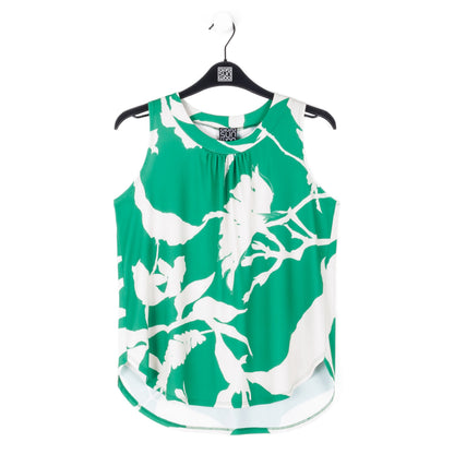 U-Neck Curved Hi-Low Tank - Floral Branch - Final Sale! | Clara Sunwoo New