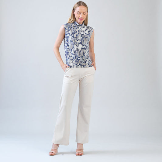Butter Knit - Mock Neck Box Tank - Python Scale - Final Sale! | Clara Sunwoo Premium