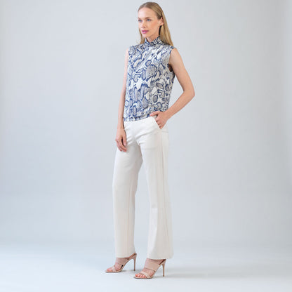 Butter Knit - Mock Neck Box Tank - Python Scale - Final Sale! | Clara Sunwoo Premium