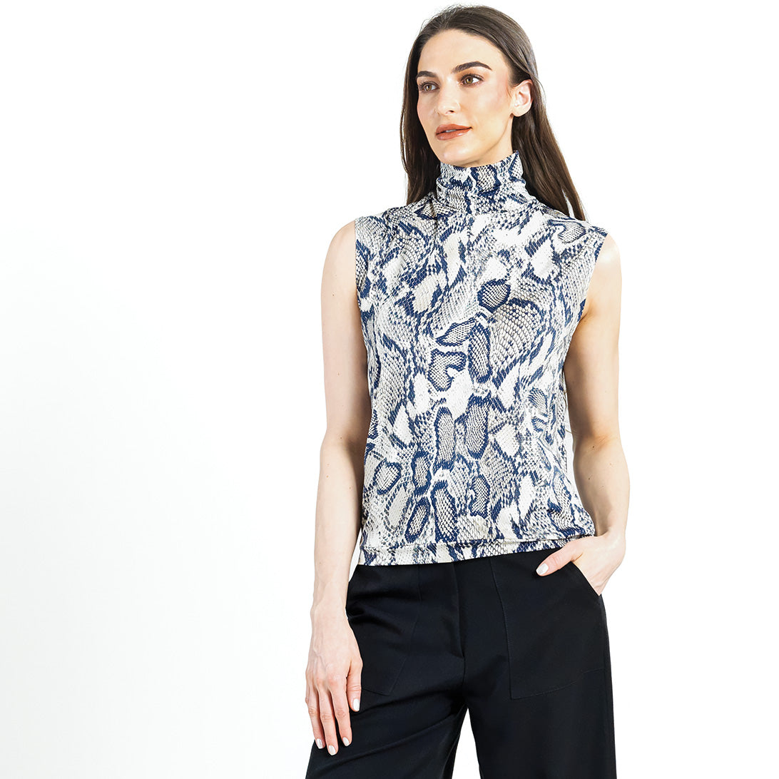 Butter Knit - Mock Neck Box Tank - Python Scale - Final Sale! | Clara Sunwoo Premium