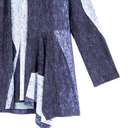 Silky Pleat - 2pc Draped Cardigan & Tank Twinset - Lunar Stripe - Final Sale | Clara Sunwoo Essential