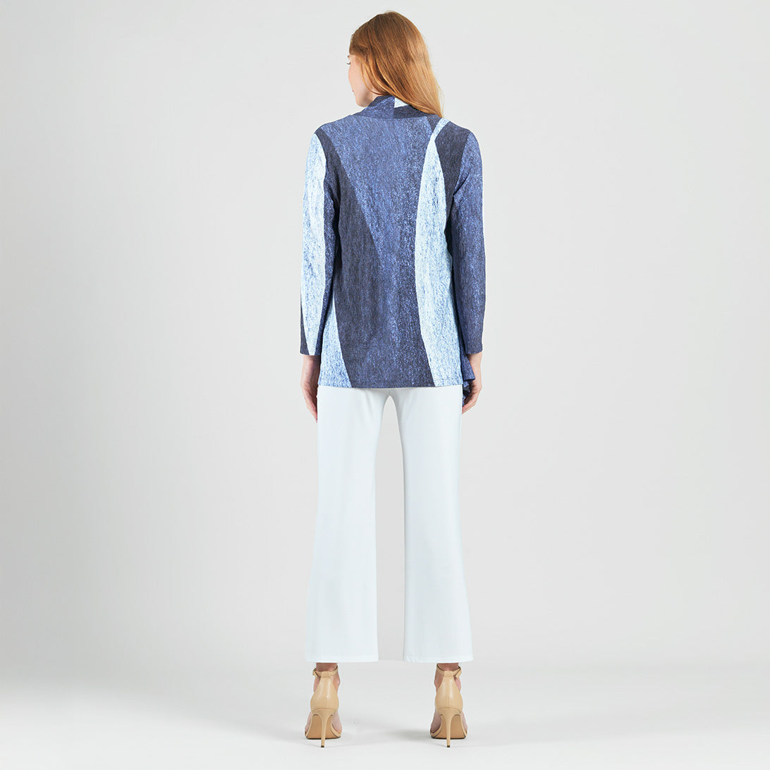 Silky Pleat - 2pc Draped Cardigan & Tank Twinset - Lunar Stripe - Final Sale | Clara Sunwoo Essential