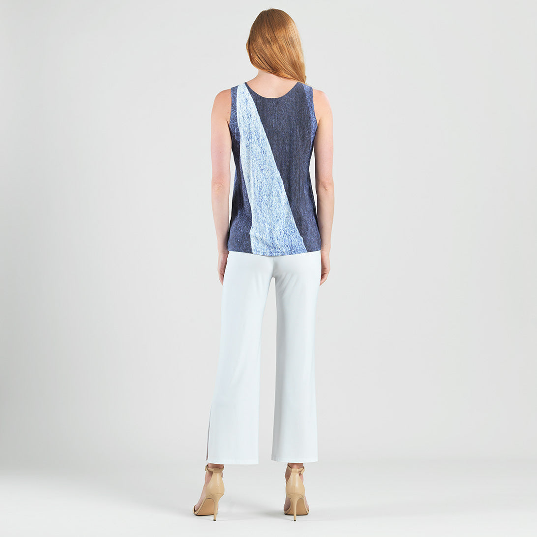 Silky Pleat - 2pc Draped Cardigan & Tank Twinset - Lunar Stripe - Final Sale | Clara Sunwoo Essential