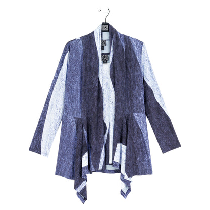 Silky Pleat - 2pc Draped Cardigan & Tank Twinset - Lunar Stripe - Final Sale | Clara Sunwoo Essential