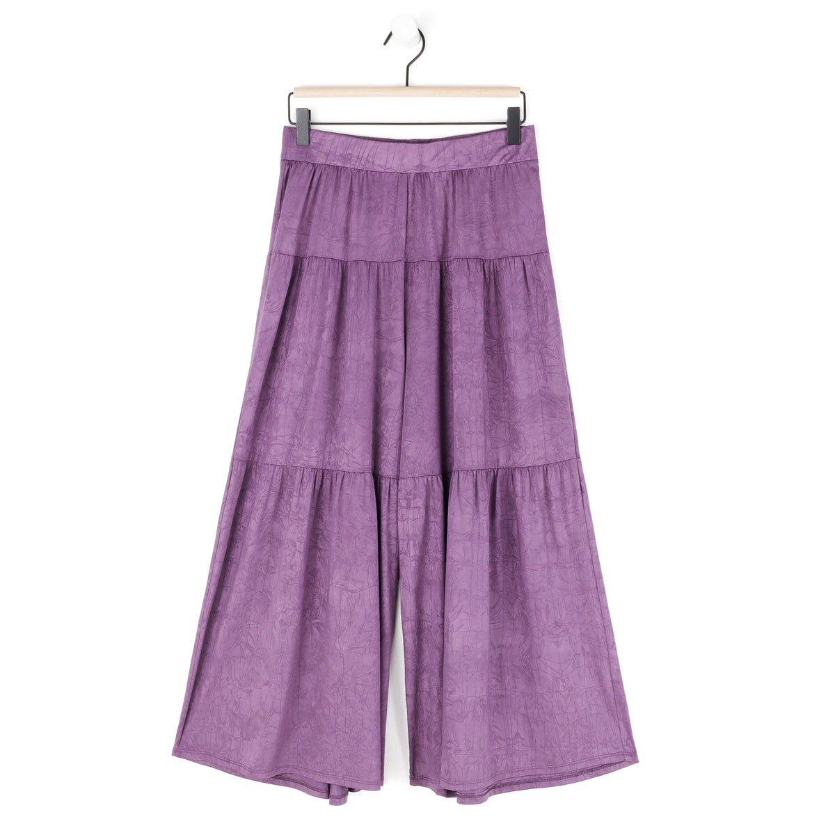 Crushed Silk Knit - Cardigan, Tank, Skirt-Pant 3pc Set - Plum - Final Sale! | Clara Sunwoo Value
