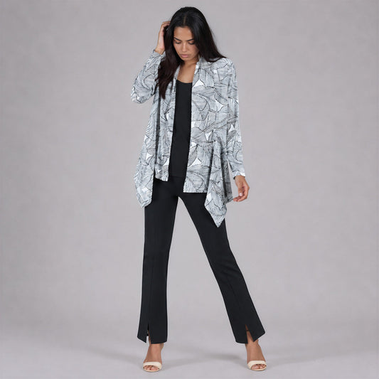 Pleated Knit - Drape Tunic Cardigan - Artistic Leaf - Final Sale | Clara Sunwoo Customer Favorite