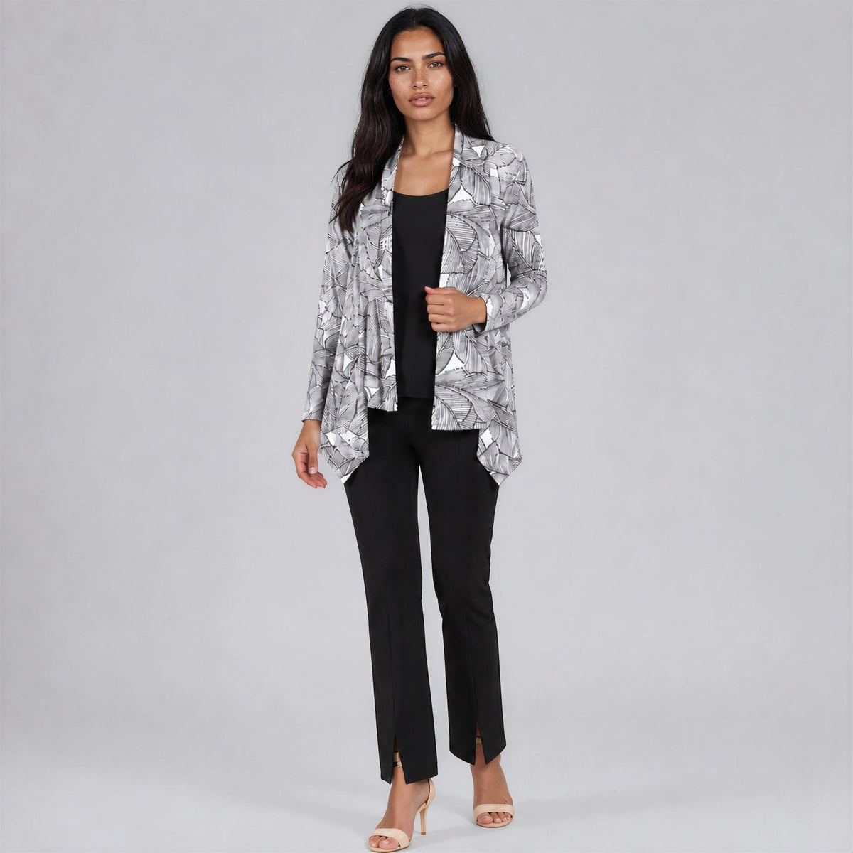 Pleated Knit - Drape Tunic Cardigan - Artistic Leaf - Final Sale | Clara Sunwoo Customer Favorite