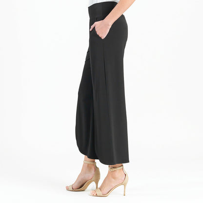 Front Slit Ankle Petal Pant - Black | Clara Sunwoo Value