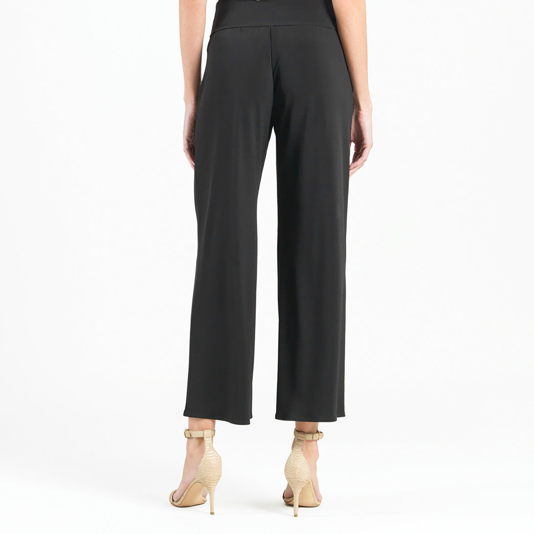 Front Slit Ankle Petal Pant - Black | Clara Sunwoo Value