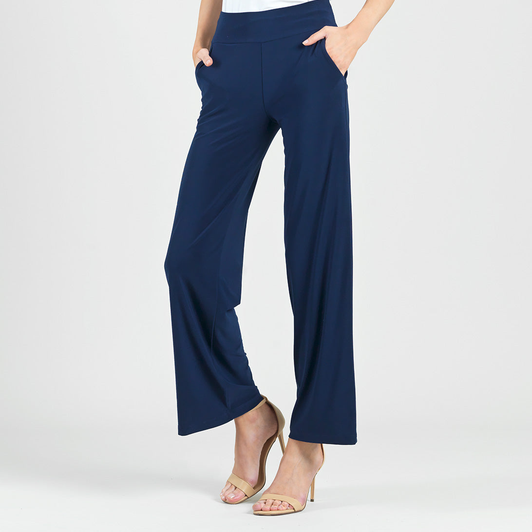 Signature Wide Leg Pocket Pant - Navy | Clara Sunwoo Deals