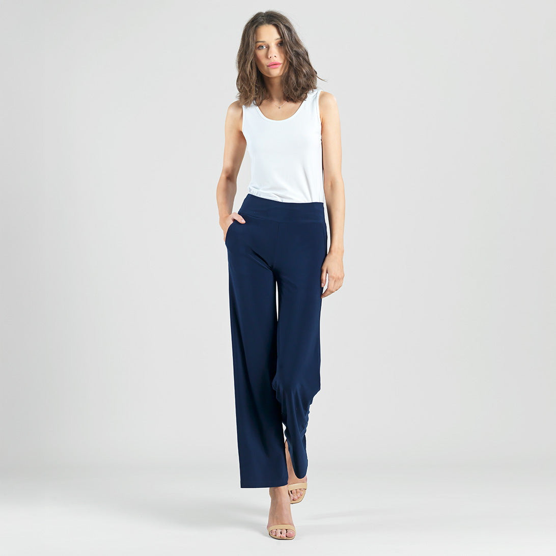Signature Wide Leg Pocket Pant - Navy | Clara Sunwoo Deals
