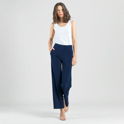 Signature Wide Leg Pocket Pant - Navy | Clara Sunwoo Deals