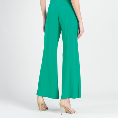Front Slit Ankle Petal Pant - Emerald - Final Sale | Clara Sunwoo Customer Favorite