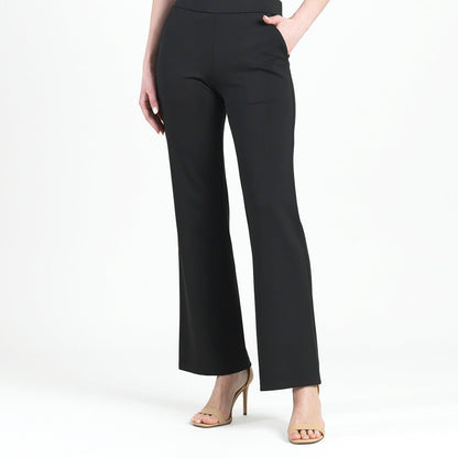 Rayon-Ponte Knit - Loose Leg Pocket Pant - Black | Clara Sunwoo Value