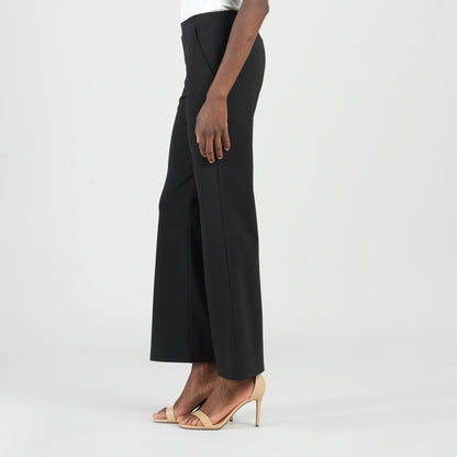 Rayon-Ponte Knit - Loose Leg Pocket Pant - Black | Clara Sunwoo Value