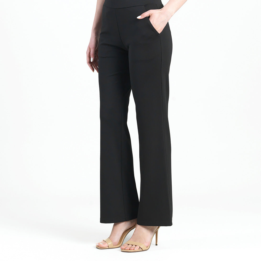 Rayon-Ponte Knit - Loose Leg Pocket Pant - Black | Clara Sunwoo Value