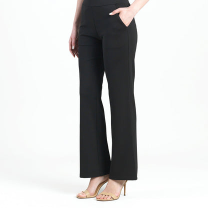 Rayon-Ponte Knit - Loose Leg Pocket Pant - Black | Clara Sunwoo Value
