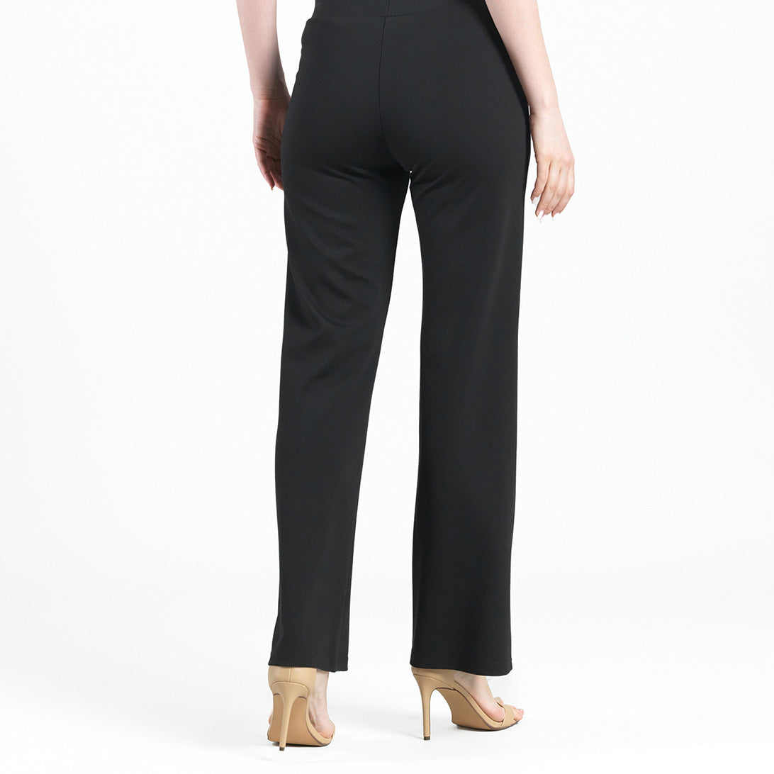 Rayon-Ponte Knit - Loose Leg Pocket Pant - Black | Clara Sunwoo Value