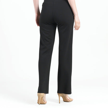 Rayon-Ponte Knit - Loose Leg Pocket Pant - Black | Clara Sunwoo Value