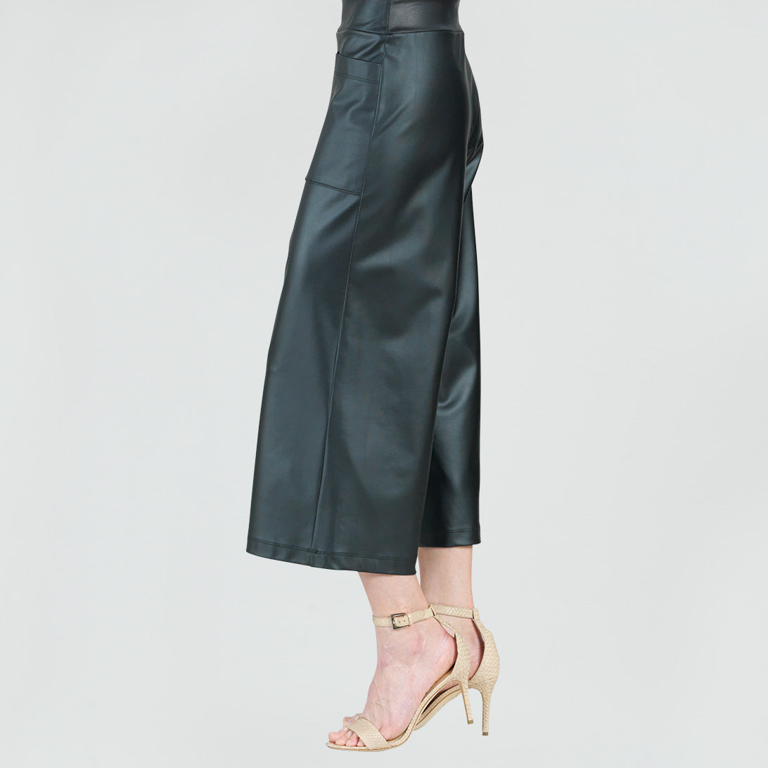 Liquid Leather™ - Sheen Pocket Gaucho Pant - Black | Clara Sunwoo Discount