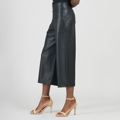 Liquid Leather™ - Sheen Pocket Gaucho Pant - Black | Clara Sunwoo Discount