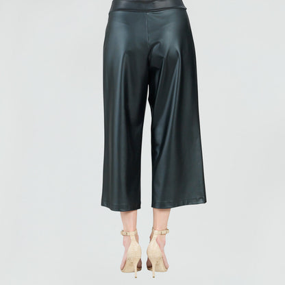 Liquid Leather™ - Sheen Pocket Gaucho Pant - Black | Clara Sunwoo Discount