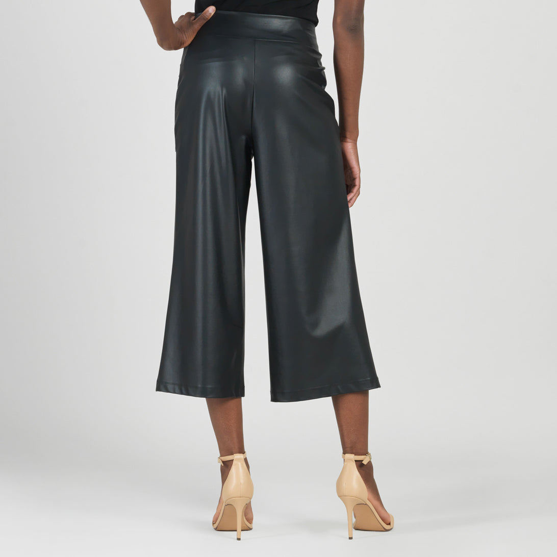 Liquid Leather™ - Sheen Pocket Gaucho Pant - Black | Clara Sunwoo Discount