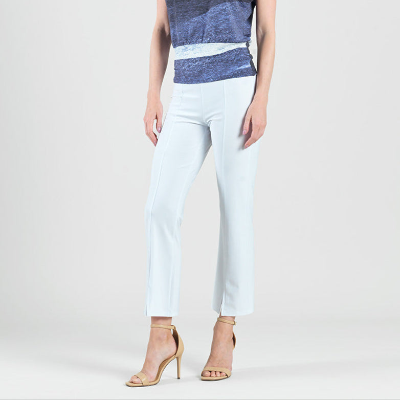 Center Seam Front Slit Ankle Pant - White - Limited Sizes | Clara Sunwoo Trending